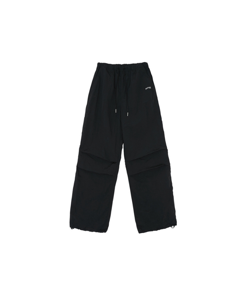 String Parachute Pants Ebony Black