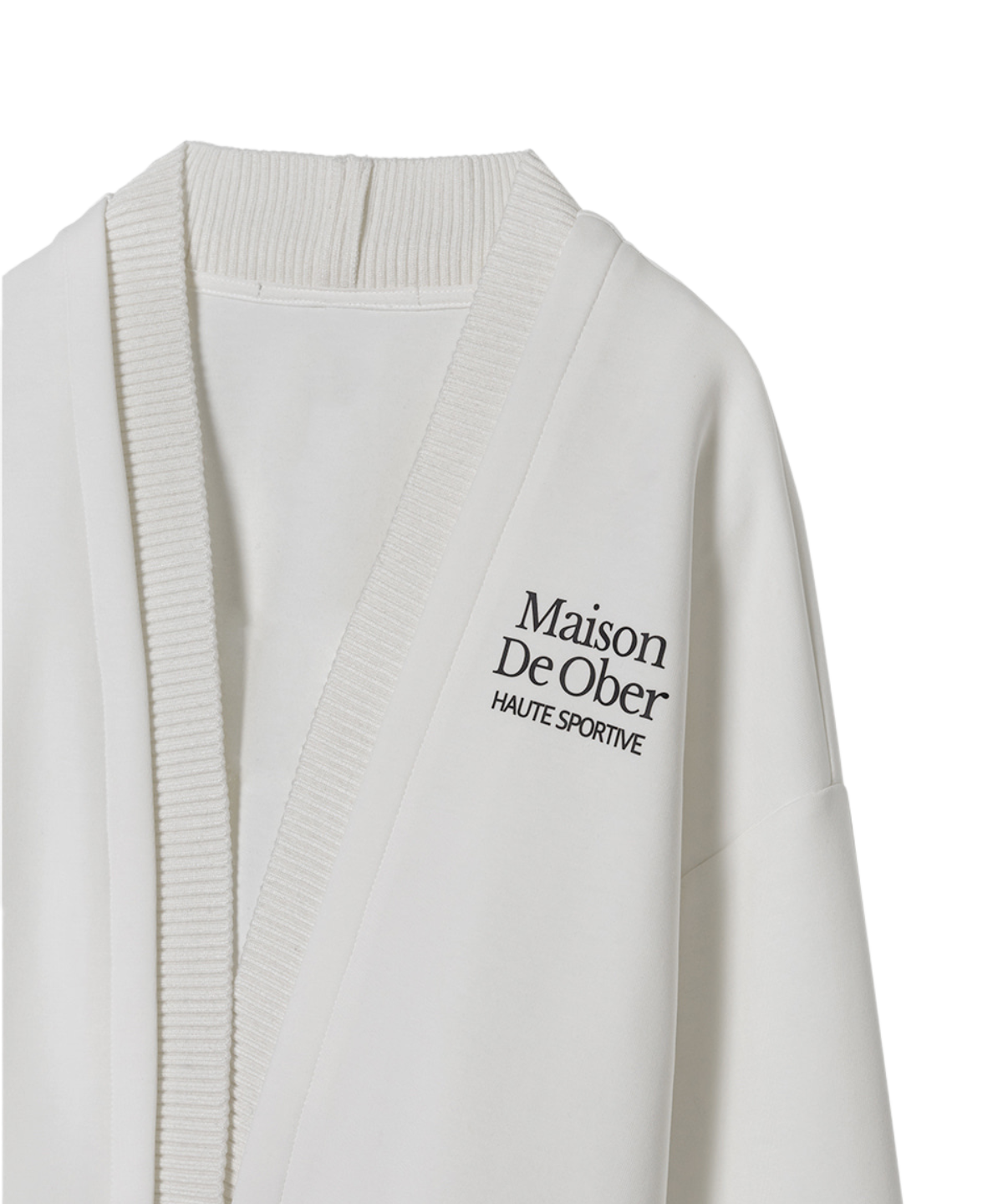 OBER Golf Sweat Combination Cardigan White