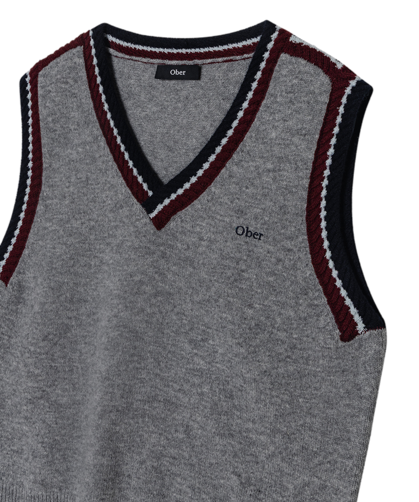 OBER Golf Colorblock Knit Vest Gray