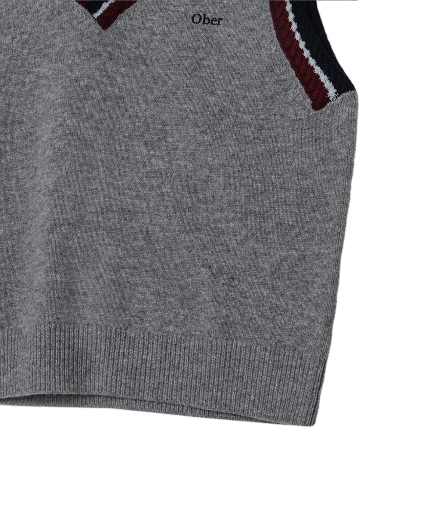 OBER Golf Colorblock Knit Vest Gray