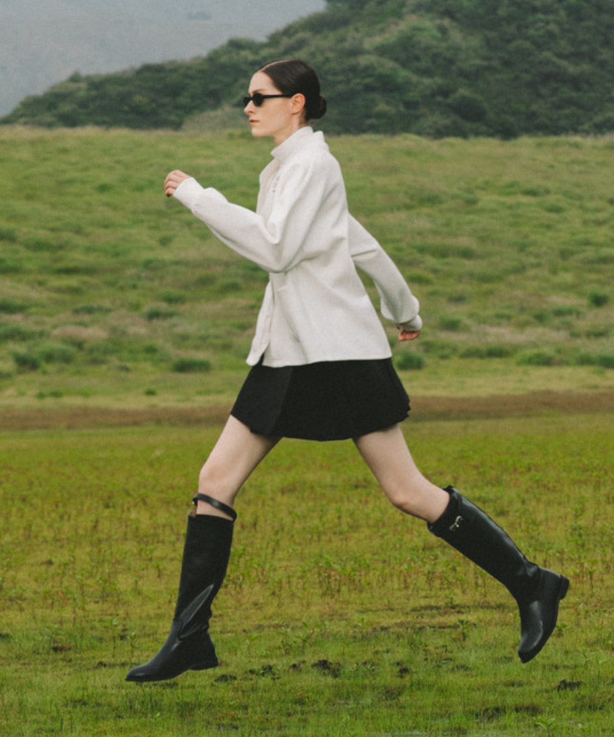 OBER Golf Sweat Combination Cardigan White