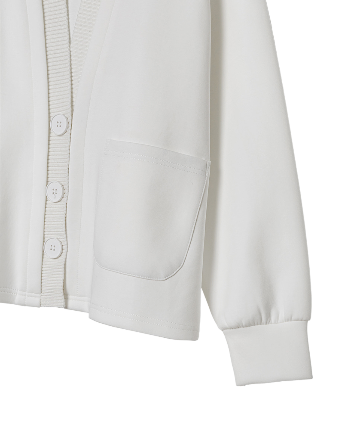 OBER Golf Sweat Combination Cardigan White