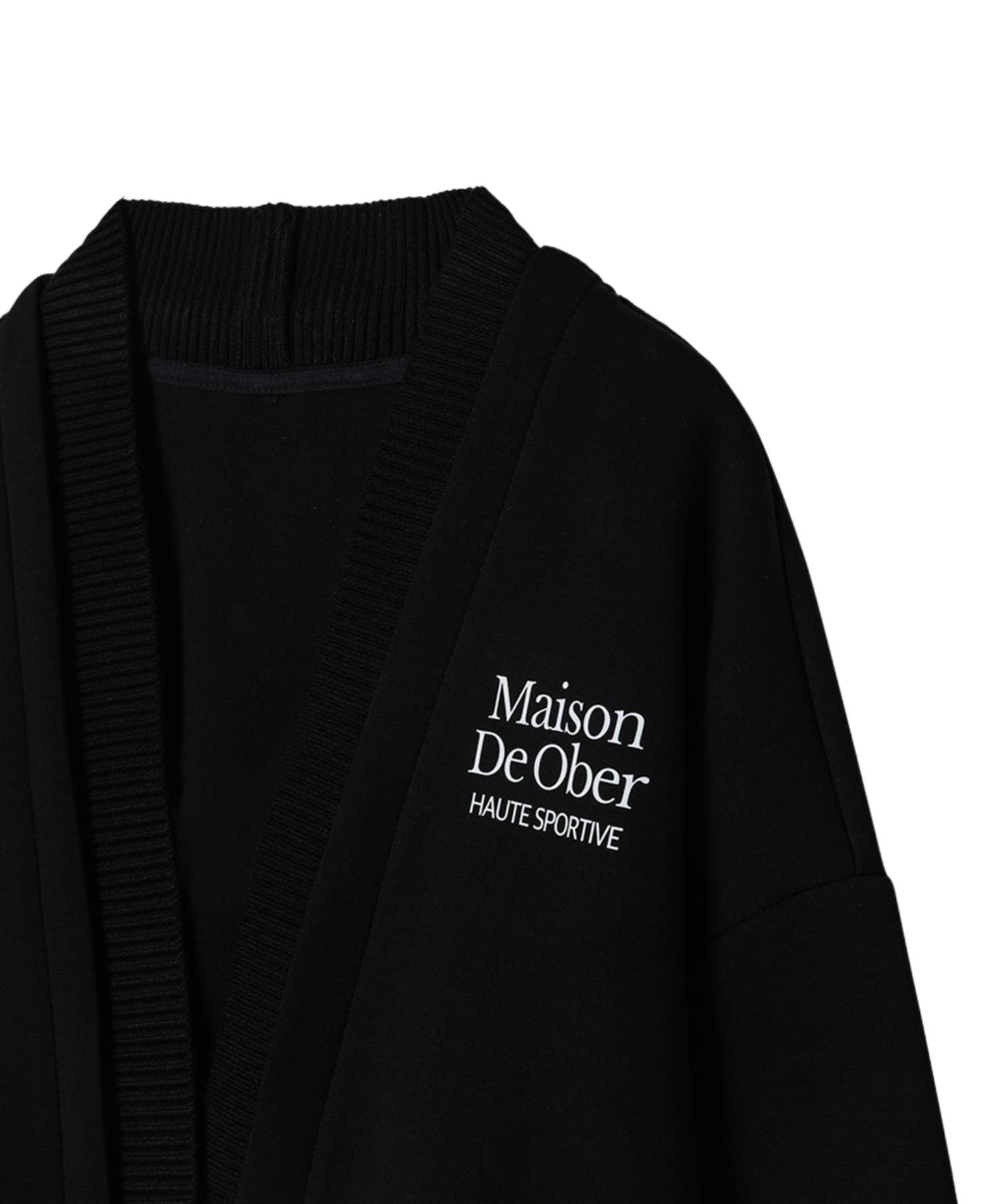 OBER Golf Sweat Combination Cardigan Black