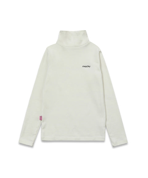 MACKY Golf: Long Neck Layer T-shirt - White