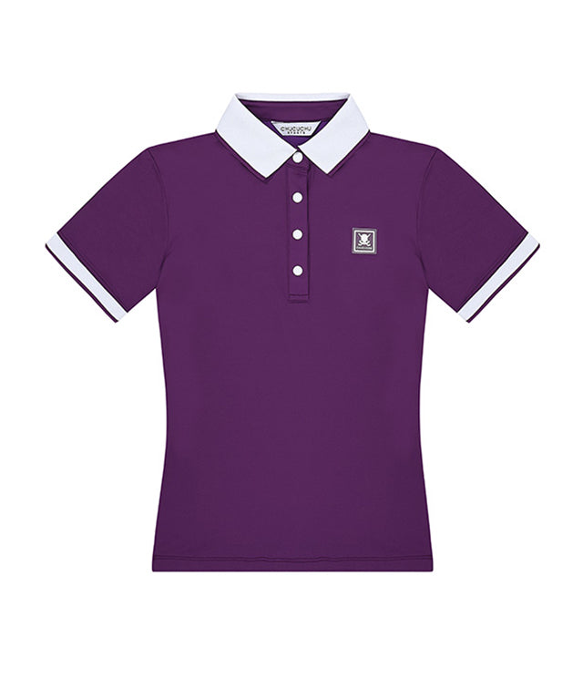 CHUCUCHU Knit Point Polo T-shirt - Violet