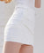 J.Jane Tulip Line Shirring Skirt - White