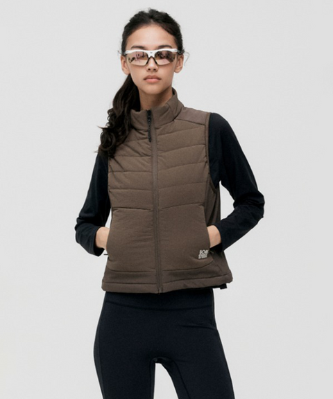 Goal Studio Women's Hybrid Lightweight Vest - Dark Brown
