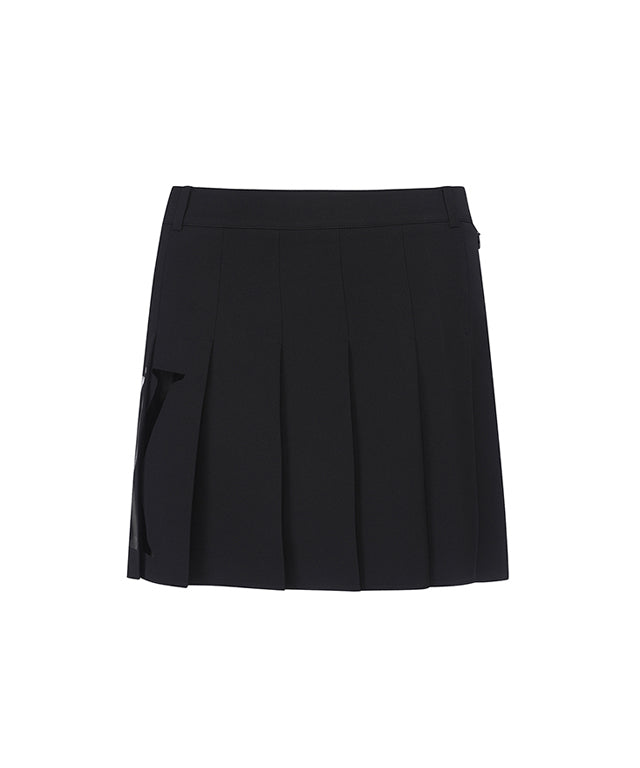 ■ANEW GOLF■ W Golji Pleats Block SLOPSBK ANEW Golf: Women Big Logo Pleats Middle Long Skirt– Sokim