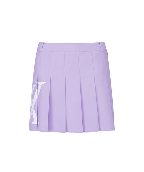 ■ANEW GOLF■ W Golji Pleats Block SLOPSBK ANEW Golf: Women Big Logo Pleats Middle Long Skirt– Sokim