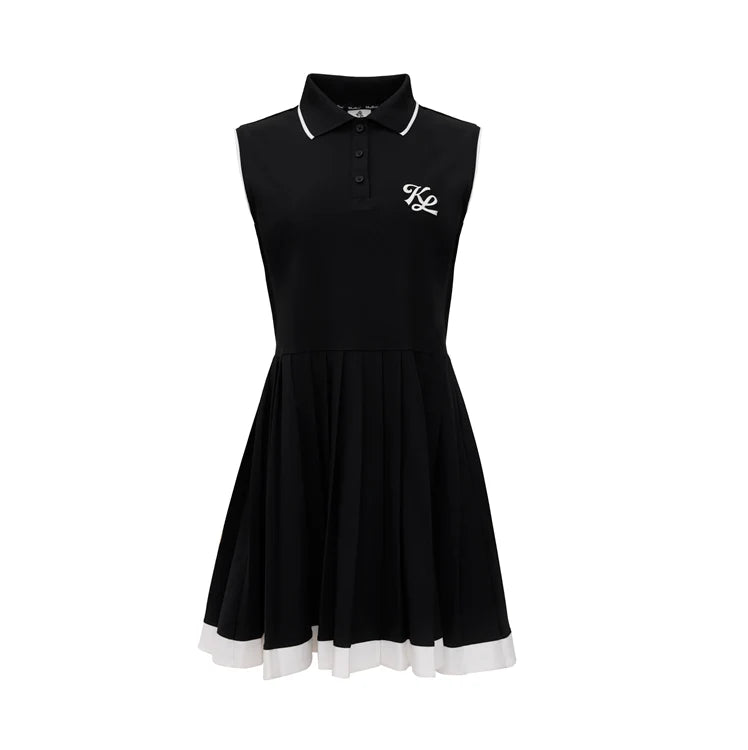 Women's Club Trim Pleated Dress