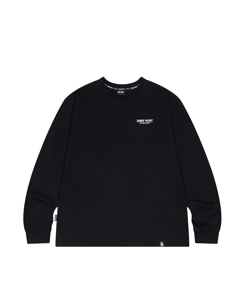 Jamie West Lettering Long Sleeve T-Shirts - Black