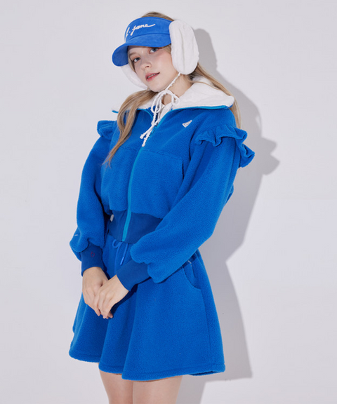 J.Jane Fleece Frill zip-up set - Blue
