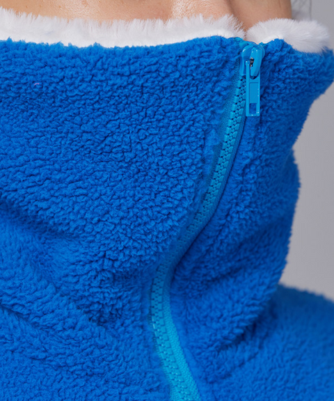 J.Jane Fleece Frill zip-up set - Blue
