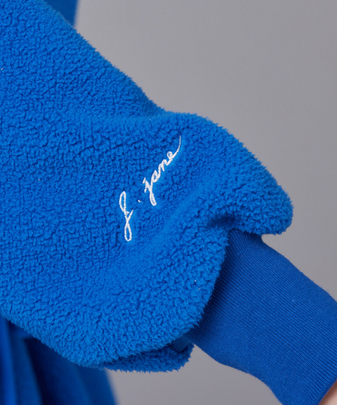 J.Jane Fleece Frill zip-up set - Blue