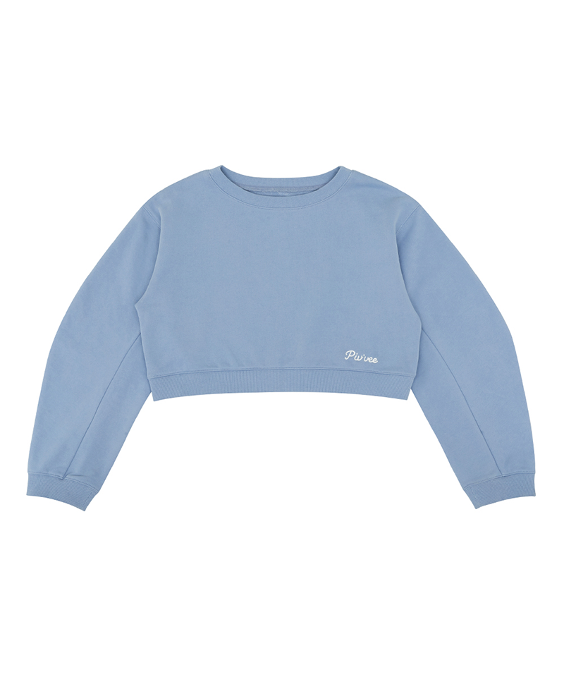 Balloon Sleeve Sweatshirt- Vintage Hawaii Blue