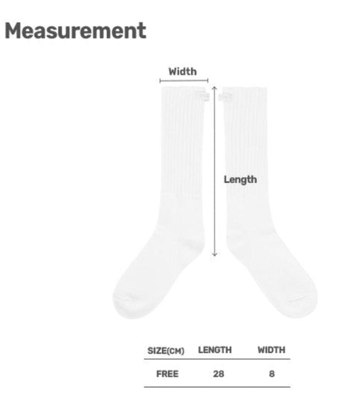 Label Detail Ribbed Socks Cloud White