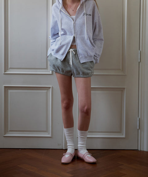 Label Detail Ribbed Socks Cloud White