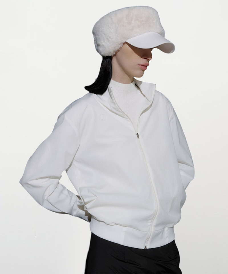 Anell Golf Soft Zip-up Blouse - White