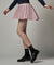 FAIRLIAR Pearl Flare Pleated Skirt - Pink