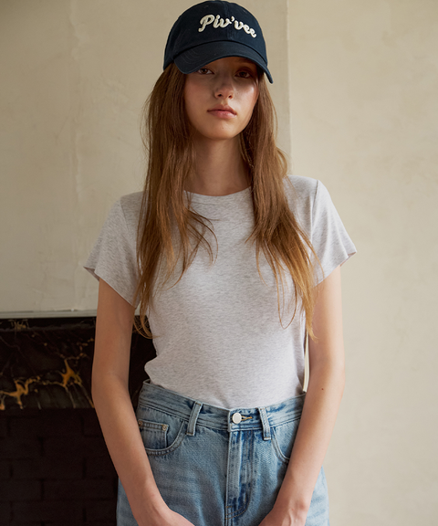 Soft Essential Short Sleeve Tee Snow Gray