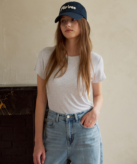 Soft Essential Short Sleeve Tee Snow Gray