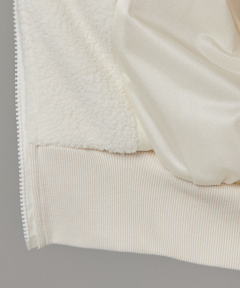 J.Jane Fleece Frill zip-up set - Ivory