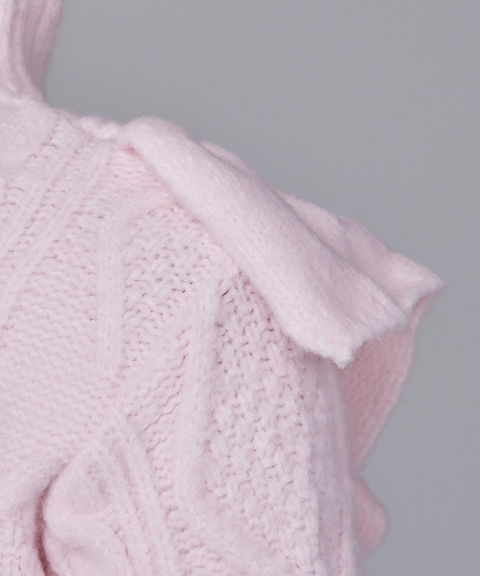 J.Jane Pastel Frill Knit Sweater - Light Pink
