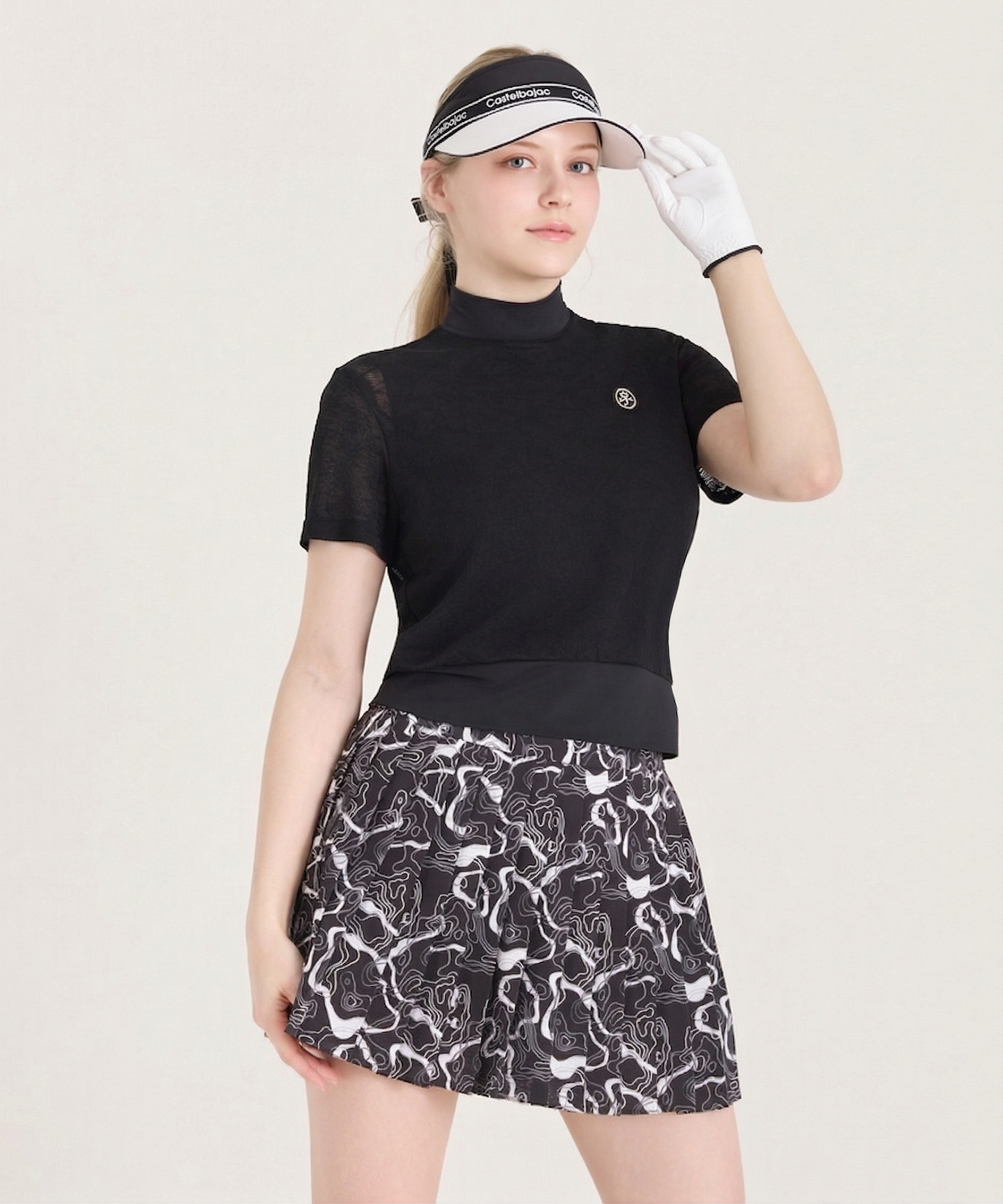 Castelbajac Women's Magic Hole Pattern Pleated Culotte Skirt - 2 Colors