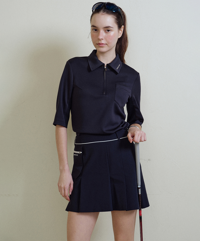 Monday Flow Essential Half Sleeve Top - Dark Navy