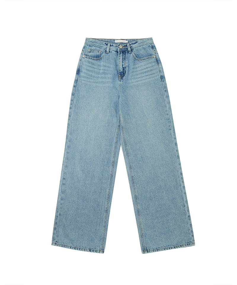 Relaxed Fit Denim Pants Medium Blue
