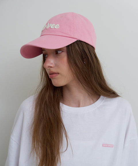 Logo Embroidered Ball Cap Bubble Pink