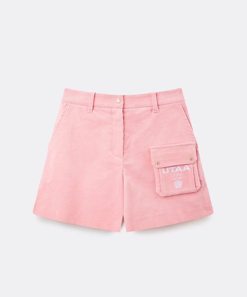 UTAA Mellow Corduroy OutPocket Short Pants - Women's Light Pink