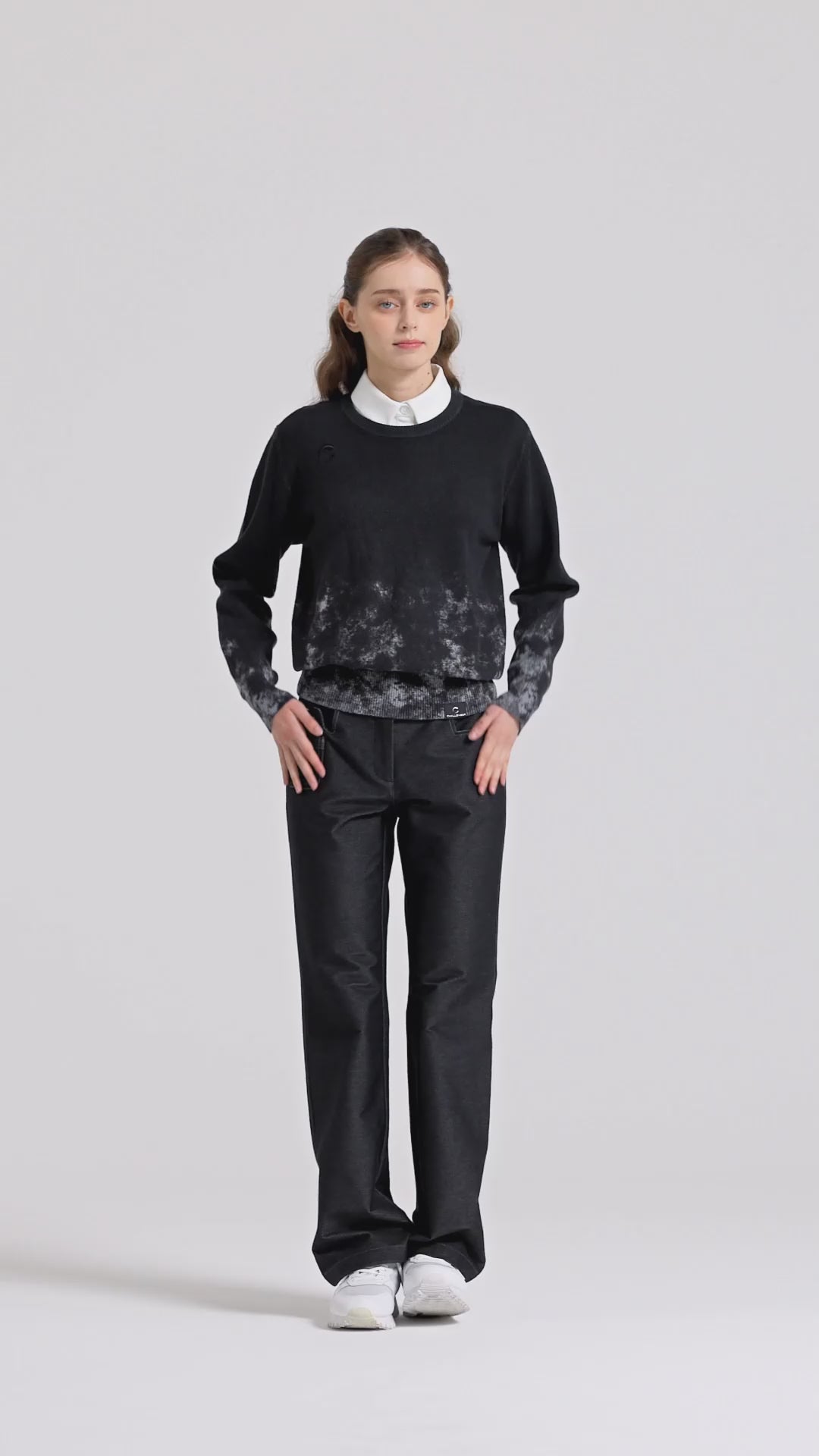 Challenger Women's Denim-like High-waisted Bootcut Pants - Black video