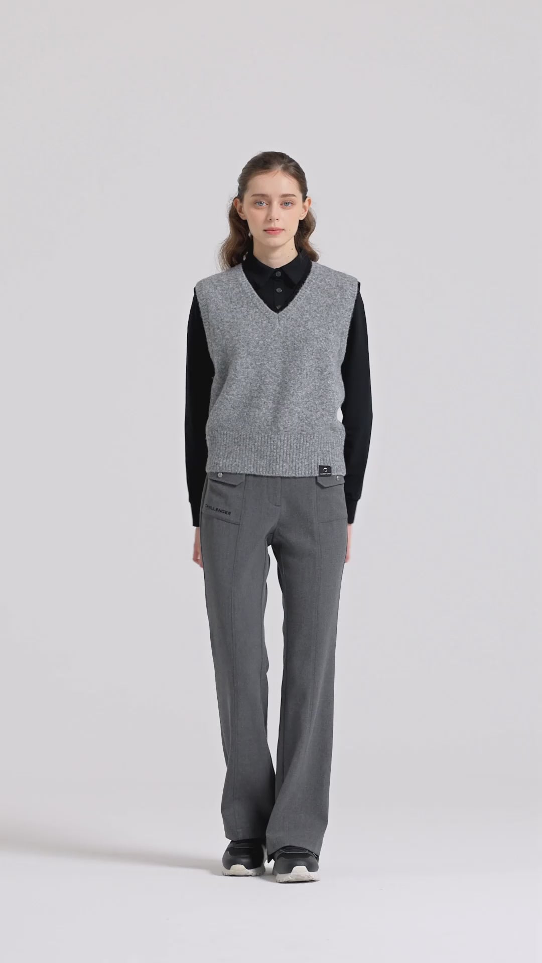 Challenger Women's Line High-Waisted Bootcut Pants - Melange Grey video