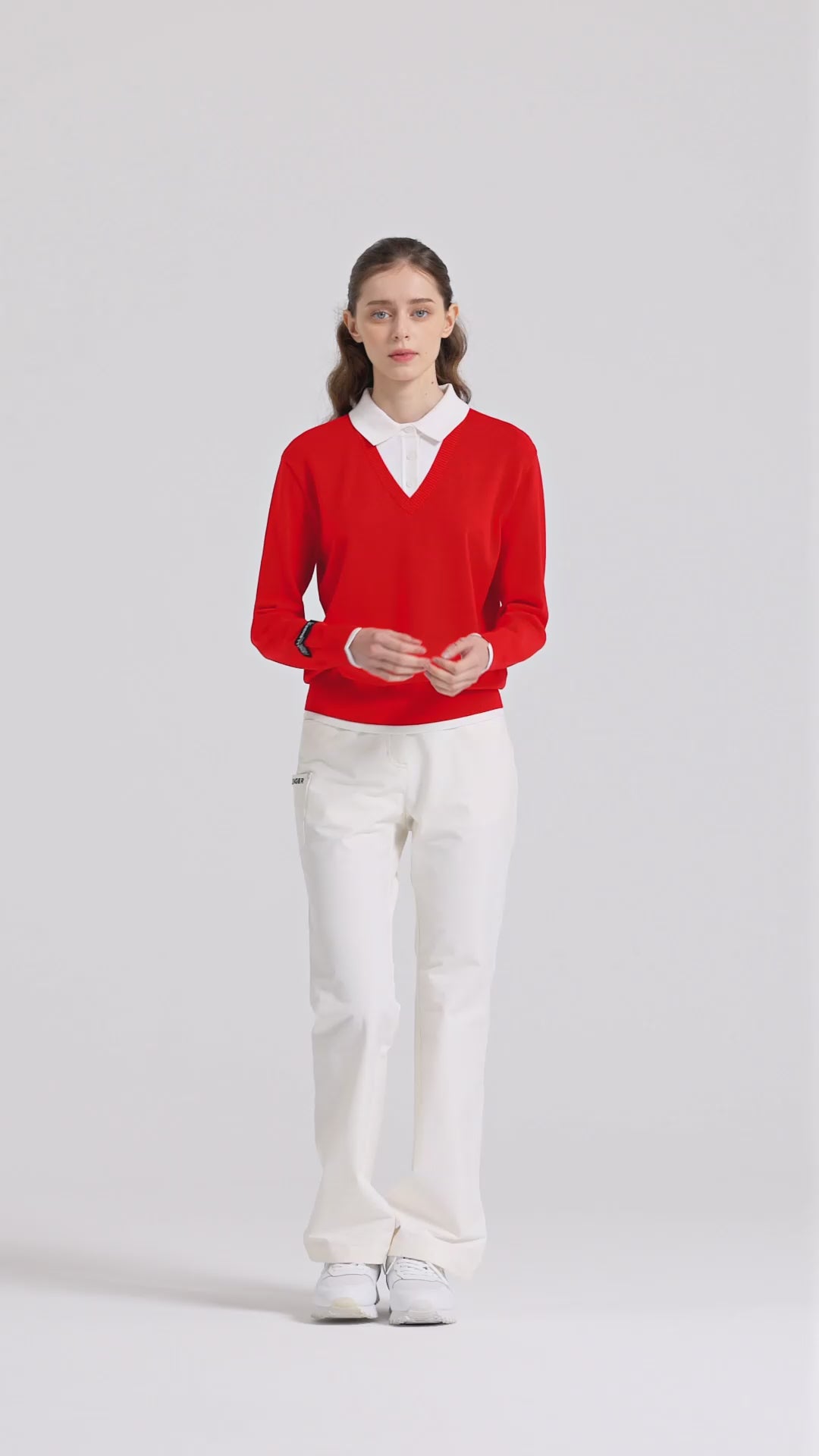 Challenger Women's Cotton-Touch High-Waisted Bootcut Pants - Off-White video
