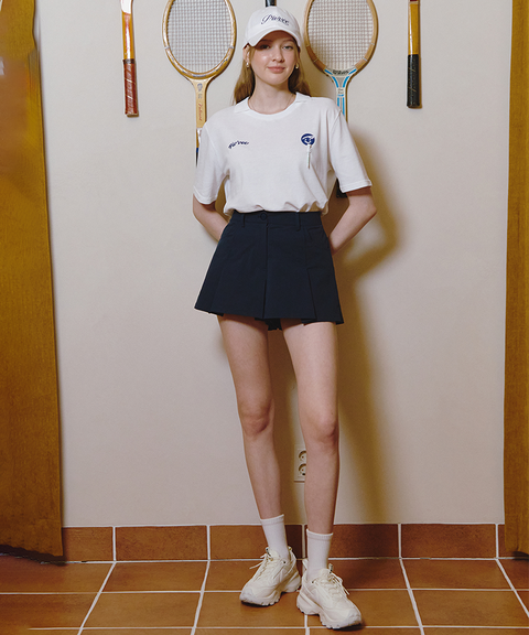 Piv'vee Tee Holder Collar T-shirt Cloud White