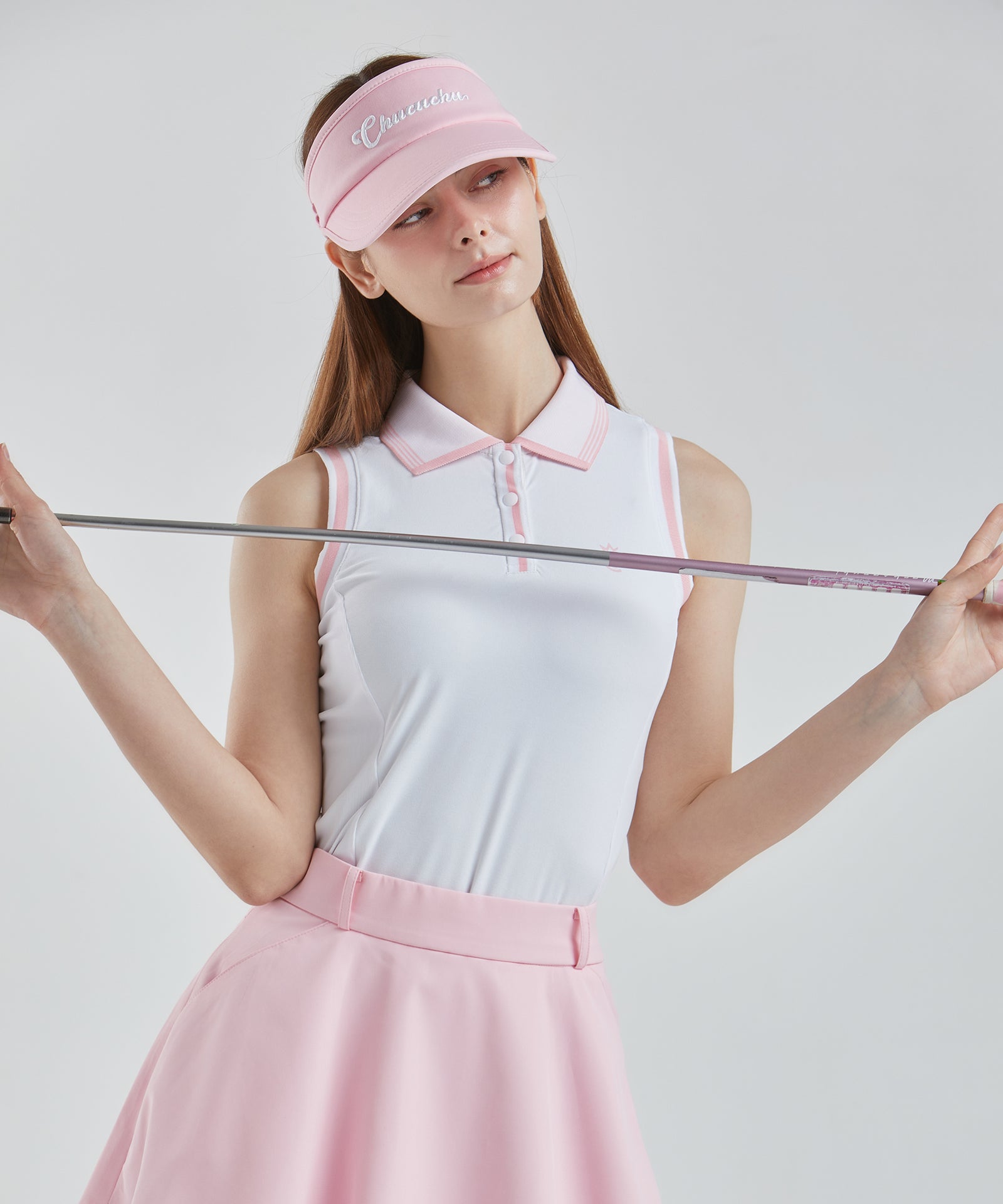 CHUCUCHU Cooling Collar Sleeveless Top - White