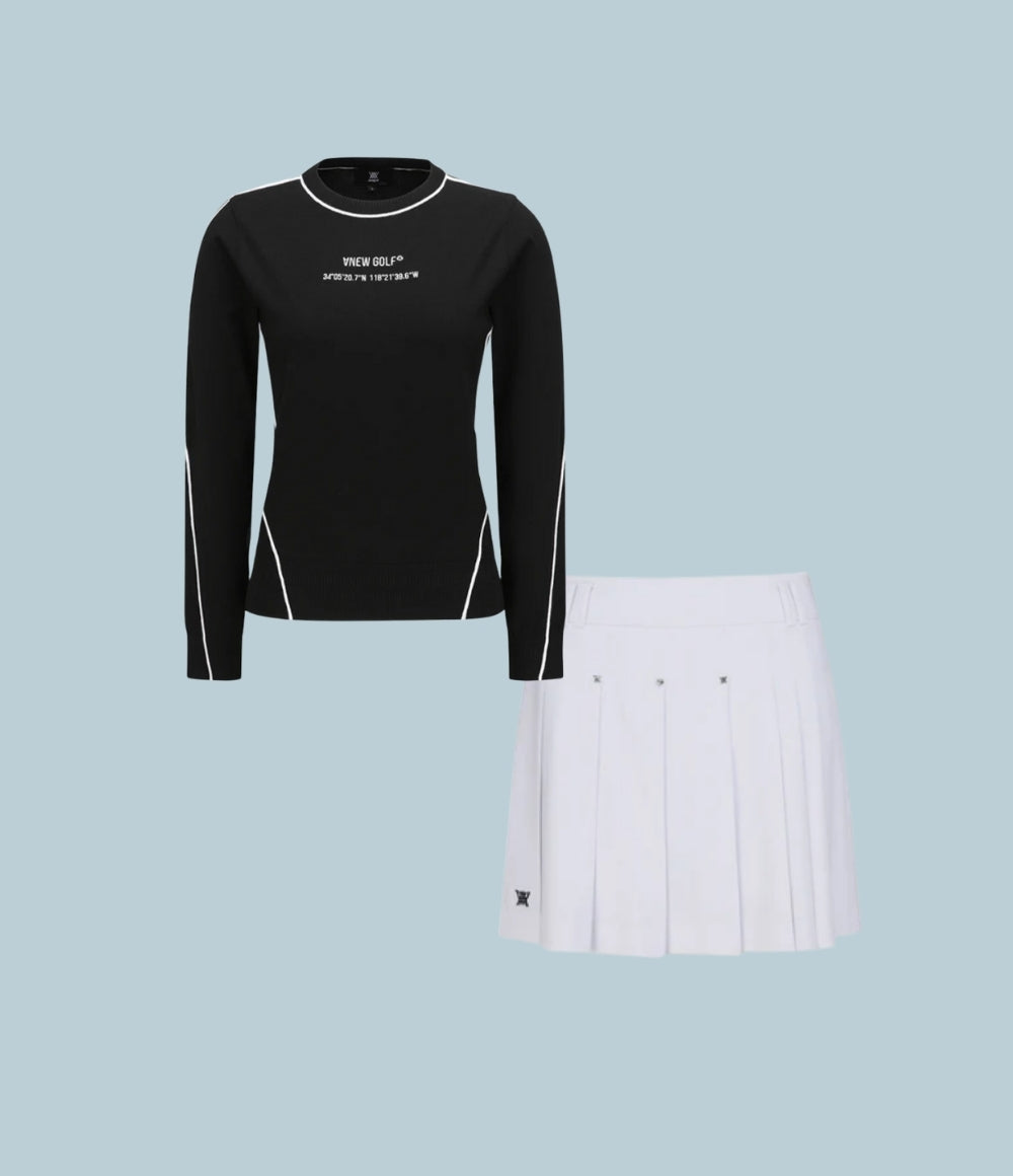 ANEW SP Essential Sweater & SP Essential Pleated Skirt Set