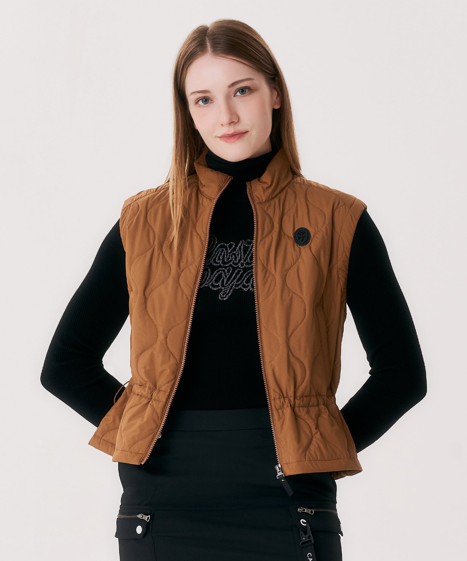 Castelbajac Women's Detachable Hooded Zip-Up Vest - Brown