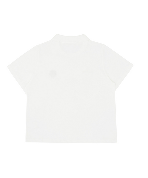 Piv'vee Tee Holder Collar T-shirt Cloud White