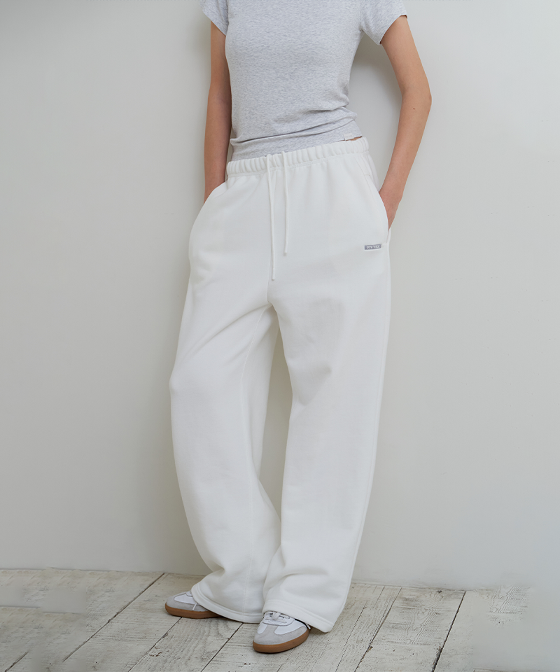 Square Logo Sweatpants - Cloud White