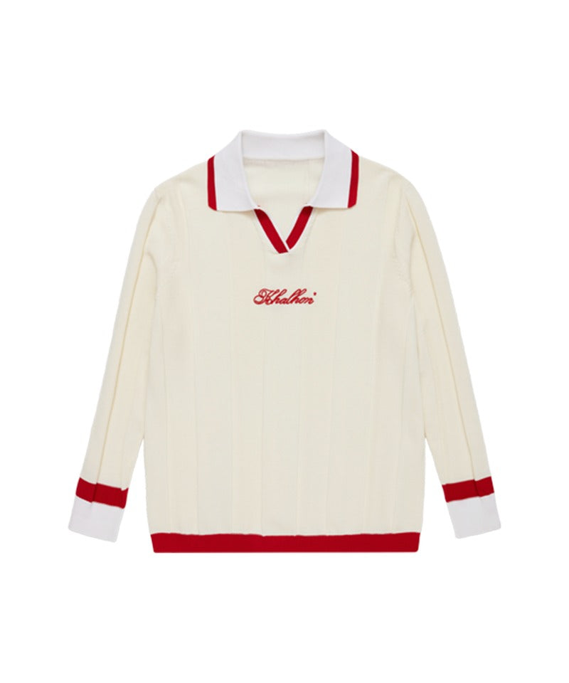 Women's V-Tipped Varsity Knit Pullover