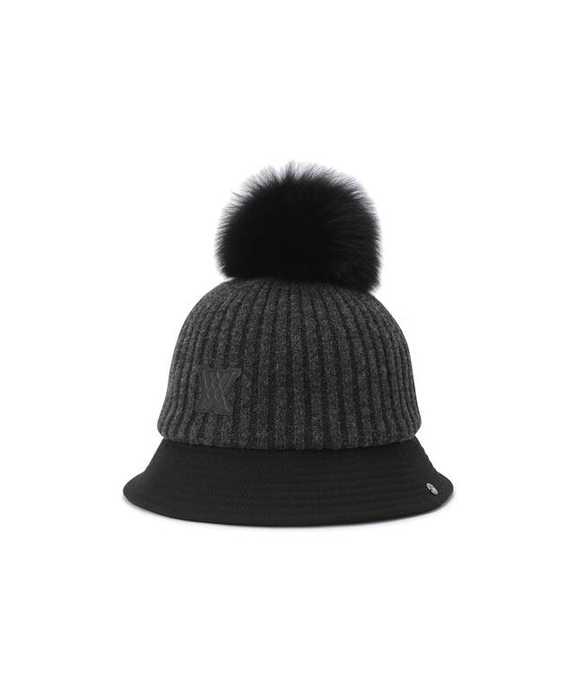 ANEW Golf: Women's Woven Knit Mix Bucket Hat - Dark Grey
