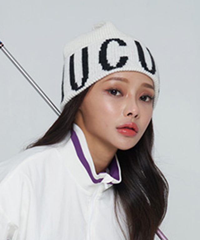 CHUCUCHU Knit Lettering Beanie