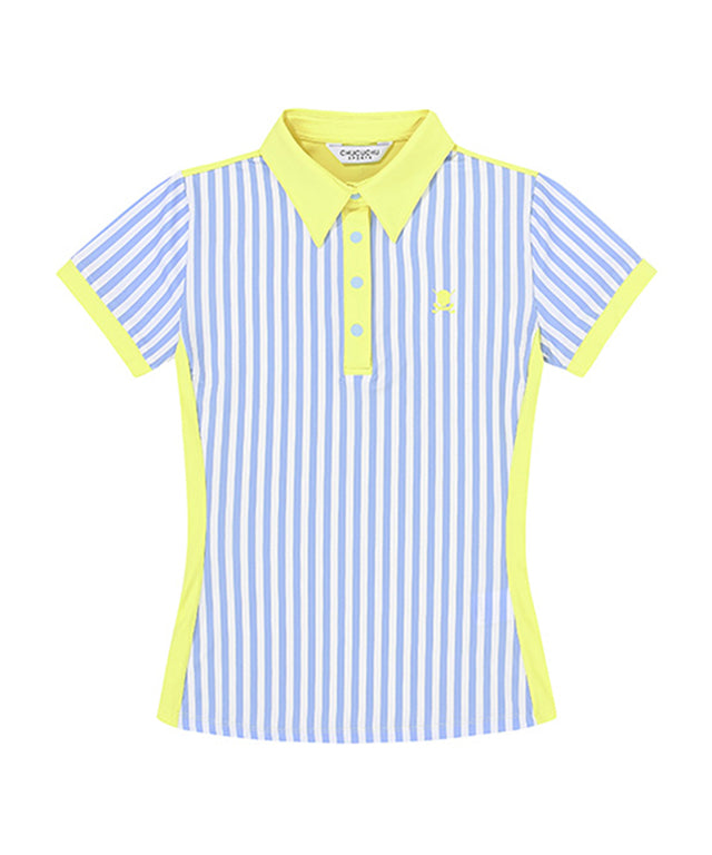 CHUCUCHU Striped Jersey Top