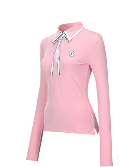 [Warehouse Sale]  CHUCUCHU Tape Point Collared Shirt - Pink