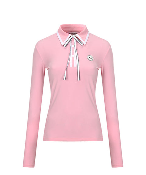 [Warehouse Sale]  CHUCUCHU Tape Point Collared Shirt - Pink