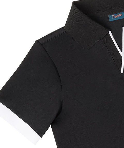 MEASPHERA MEN REGULAR-FIT OPEN COLLAR POLO SHIRT