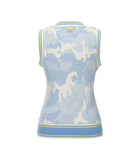 CHUCUCHU Candy Camo Vest - Sky Blue