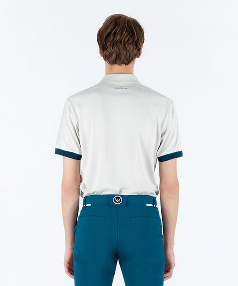 MEASPHERA MEN REGULAR-FIT OPEN COLLAR POLO SHIRT